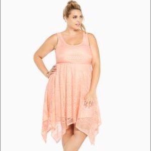 NWT Torrid blush pink lace skater dress